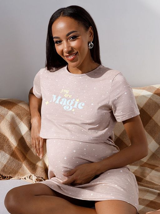 Ночная сорочка для беременных и кормления Медина I Love Mum 5