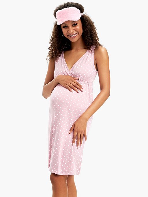 Ночная сорочка для беременных и кормления в роддом Оливия I Love Mum 20