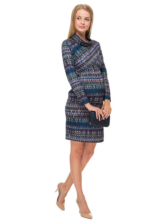 Платье Мэгги фиолетовая геометрия для беременных и кормящих I Love Mum 1
