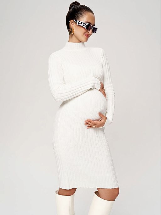 Платье для беременных и кормящих Беатрис осеннее теплое I Love Mum 1