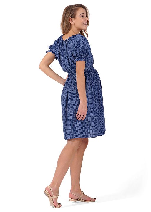 Платье Шарлотта для беременных и кормящих синий I Love Mum 3