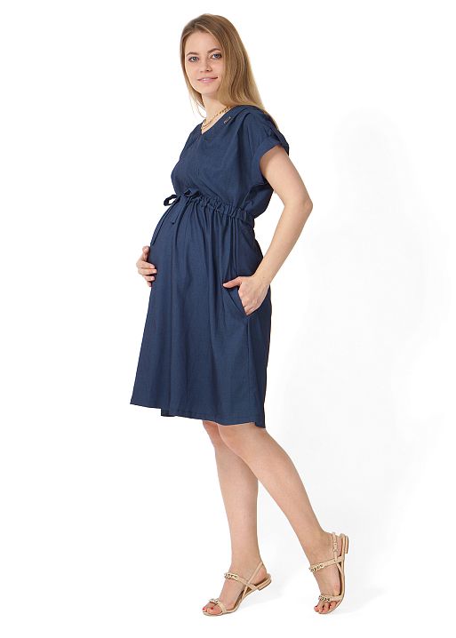 Платье Сивилла для беременных и кормящих темный деним I Love Mum 1
