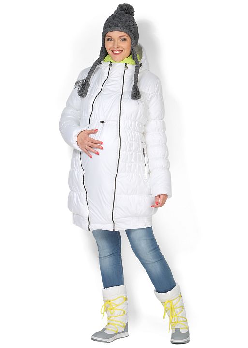 Куртка 2в1 зимн. Юта белая для беременных I Love Mum 1