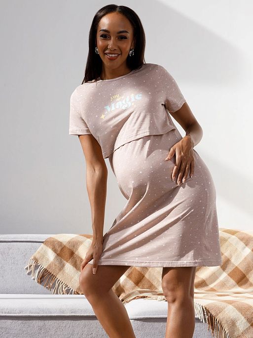 Ночная сорочка для беременных и кормления Медина I Love Mum 10