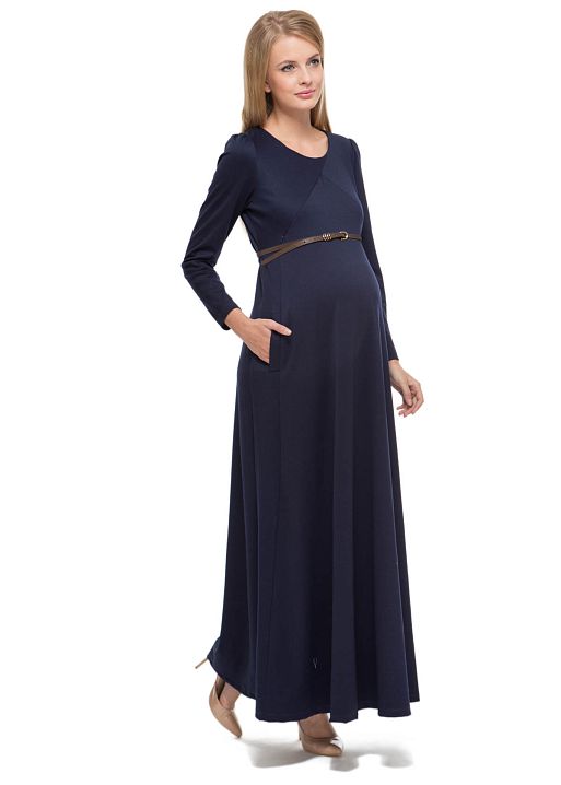 Платье Китана синее для беременных и кормящих I Love Mum 1