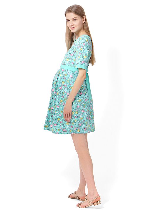 Платье Аллегрия для беременных и кормящих ментол I Love Mum 2
