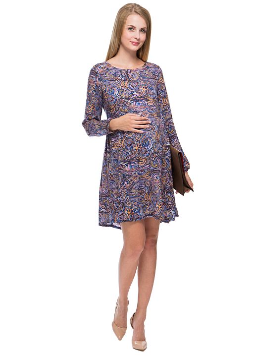 Платье Овация цветные пэйсли для беременных I Love Mum 1