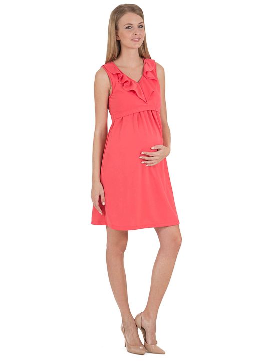 Платье Фелиса для беременных и кормящих коралловый I Love Mum 1
