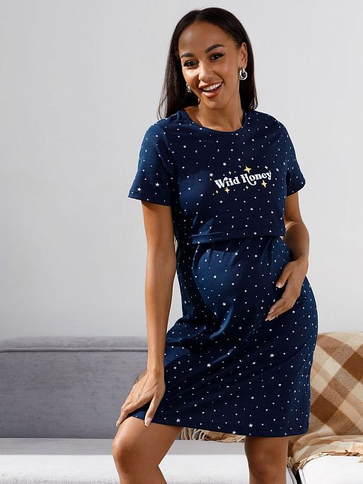 Ночная сорочка для беременных и кормления Медина I Love Mum 6