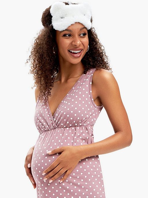 Ночная сорочка для беременных и кормления в роддом Оливия I Love Mum 14