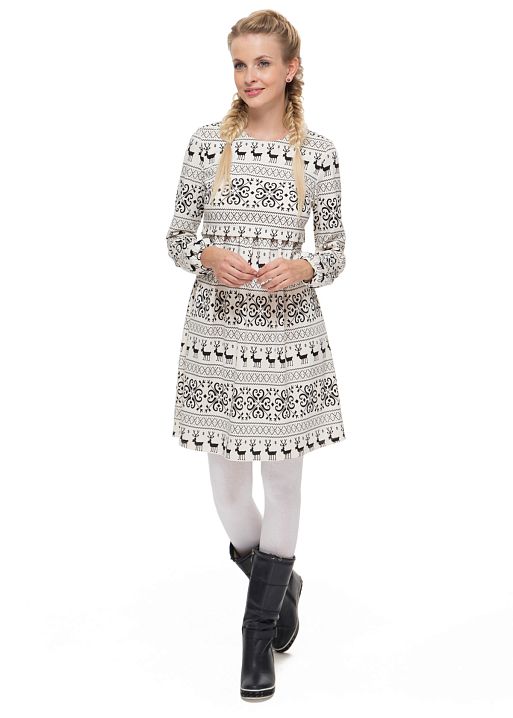 Платье Антея скандинавия белая для беременных и кормящих I Love Mum 1