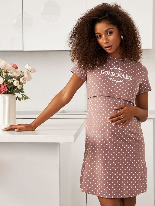 Ночная сорочка для беременных и кормления Медина I Love Mum 13