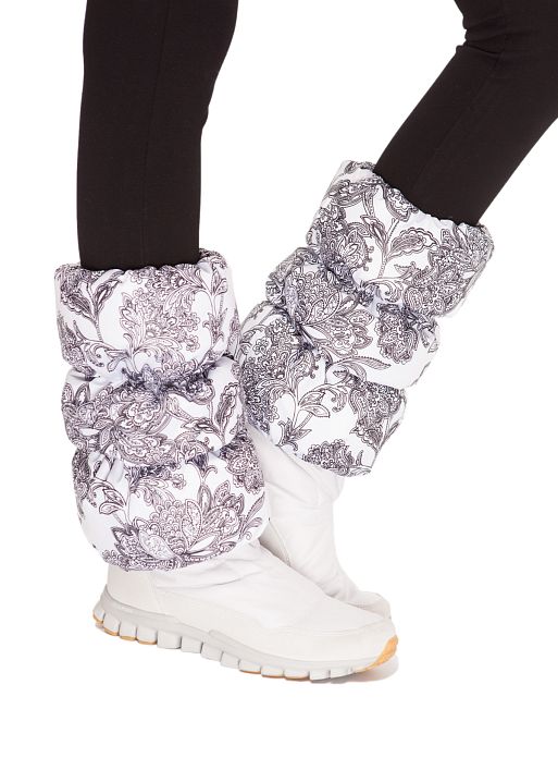 Краги для обуви цветы на белом I Love Mum 1