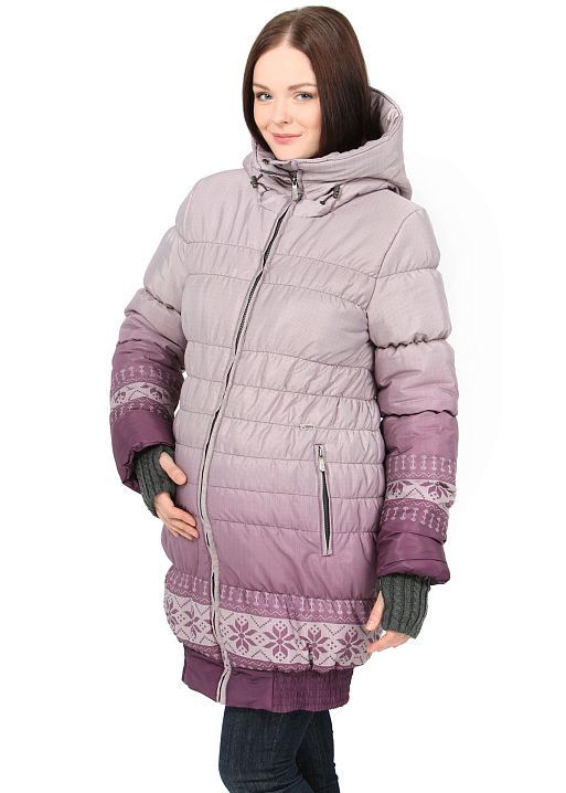 Куртка 3в1 зимн. Гретта фиолетовая скандинавия для беременных и слингоношения I Love Mum 1
