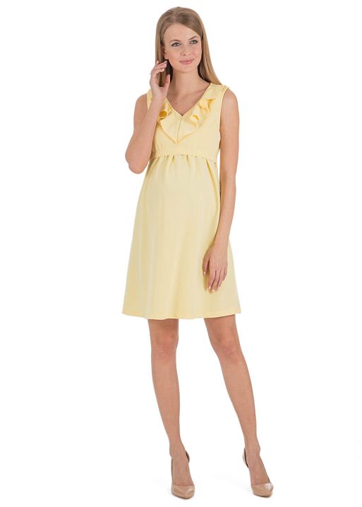 Платье Фелиса для беременных и кормящих нежно желтый I Love Mum 1