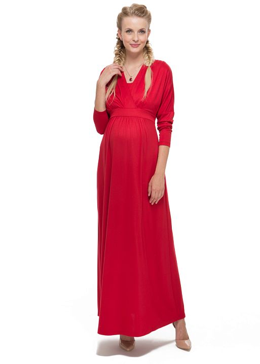 Платье Фаолина красное для беременных и кормящих I Love Mum 1