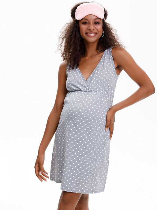 Ночная сорочка для беременных и кормления в роддом Оливия I Love Mum 21