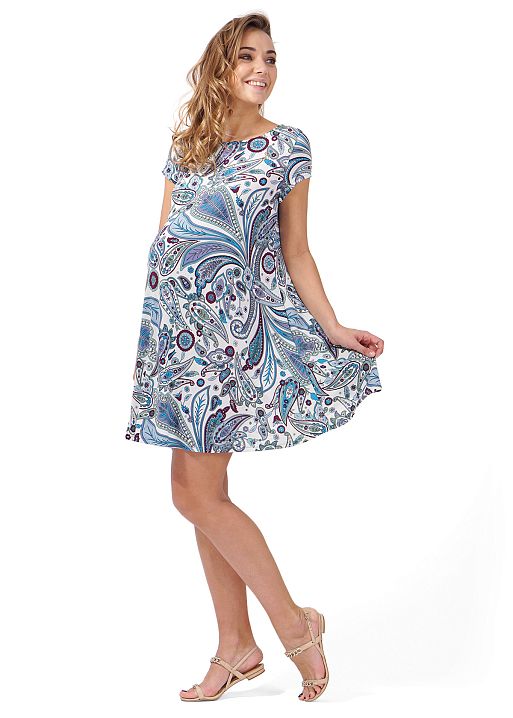 Платье Калибри для беременных синий I Love Mum 1