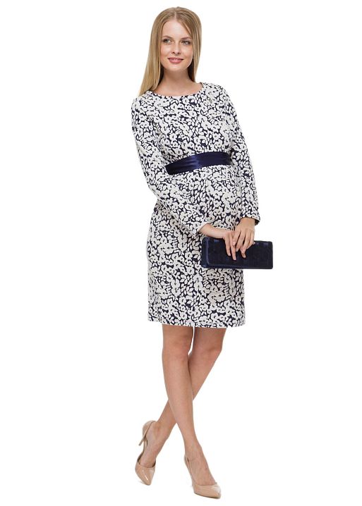 Платье Петуния т.синее с белыми цветами для беременных и кормящих I Love Mum 1