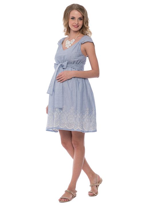 Платье Рапунцель голубое для беременных I Love Mum 1