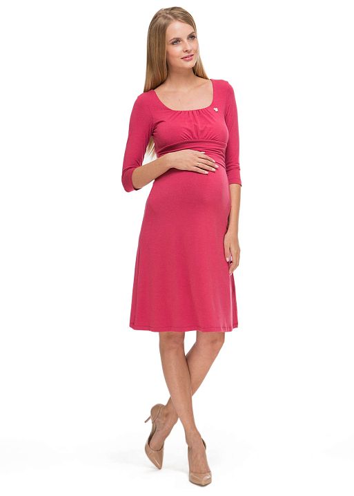 Платье ПВ11 ягодное для беременных и кормящих I Love Mum 1