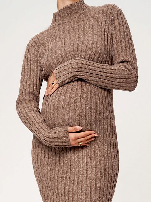 Платье для беременных и кормящих Беатрис осеннее теплое I Love Mum 5