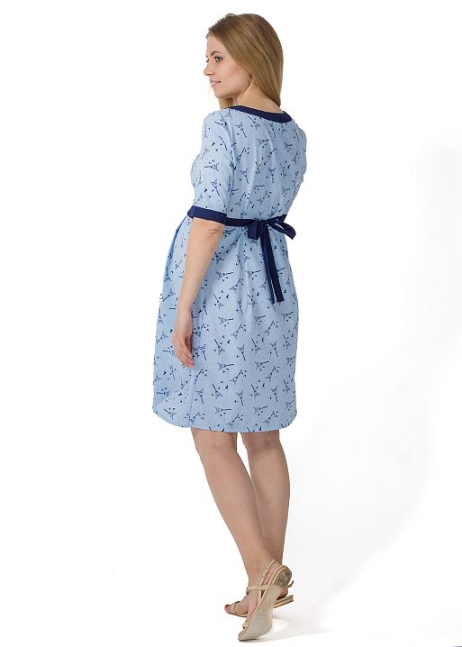 Платье Аллегрия для беременных и кормящих голубой I Love Mum 4