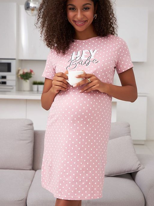 Ночная сорочка для беременных и кормления Медина I Love Mum 3