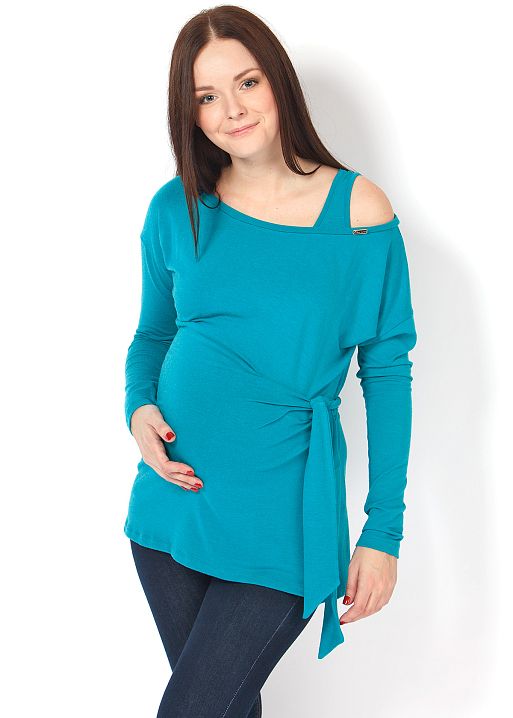 Блуза Ирма бирюза для беременных и кормящих I Love Mum 1