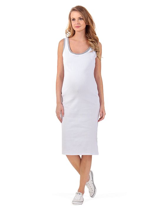 Платье Аврил для беременных белый I Love Mum 2