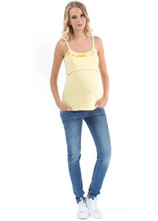 Майка МВ09 лимонная для беременных и кормящих I Love Mum 1