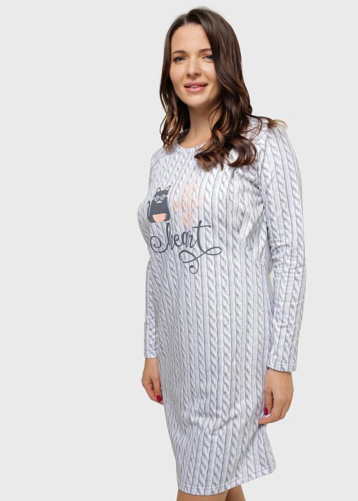 Утепл. ночная сорочка Хлои для беременных и кормящих I Love Mum 2