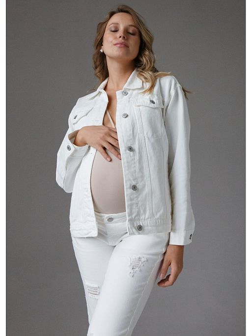 Джинсовая куртка для беременных Дакота I Love Mum 2