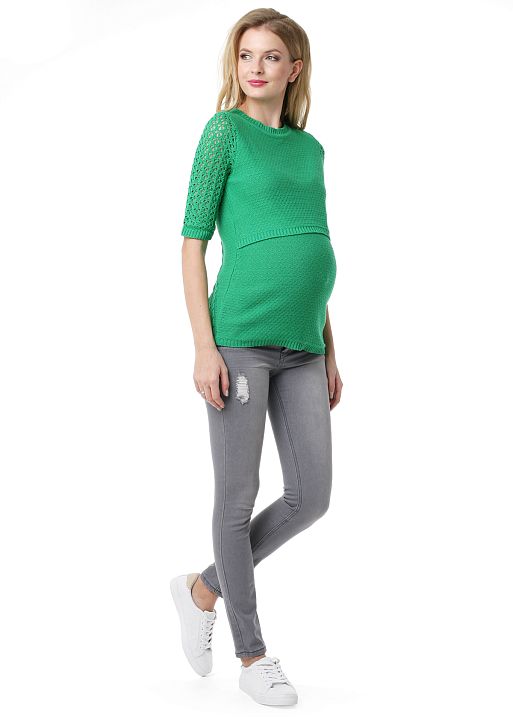 Джемпер Римини для беременных и кормящих зеленый I Love Mum 3