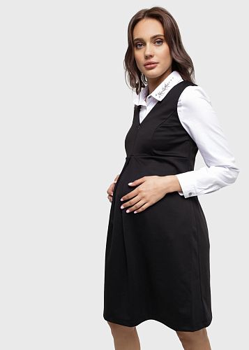 Сарафан Престон для беременных и кормящих цвет черный   I Love Mum