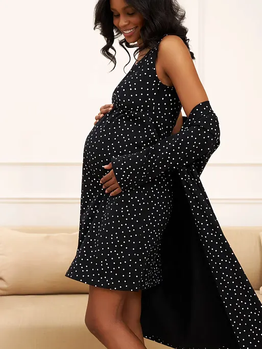 Халат и сорочка для беременных и кормящих в роддом I Love Mum 11