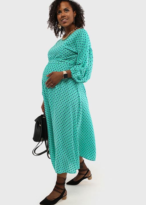 Платье Бланка для беременных и кормящих мята I Love Mum 1