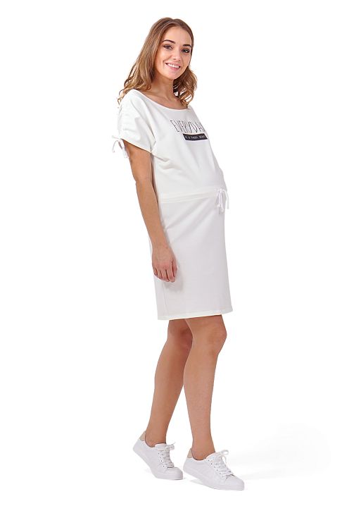 Платье Зоя для беременных молочный I Love Mum 2