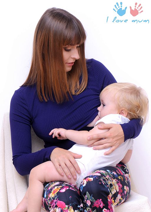 Водолазка Лапша темно-синяя для беременных и кормящих  I Love Mum 1