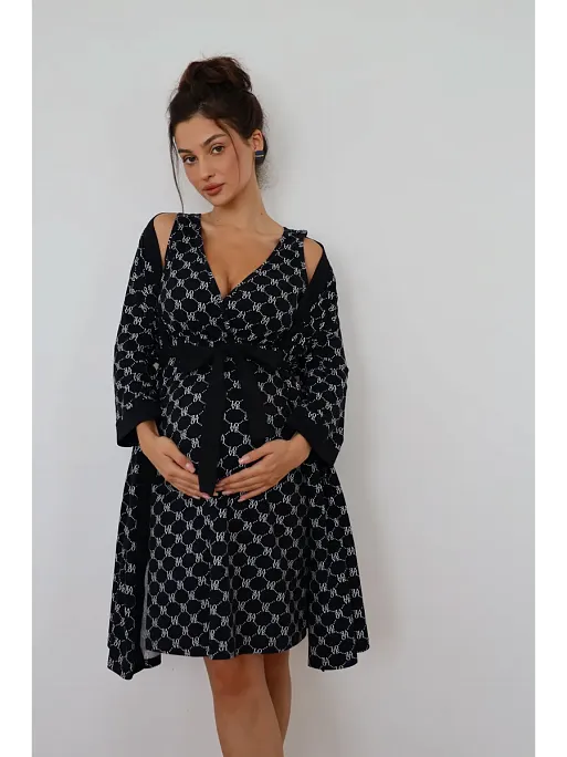 Халат и сорочка для беременных и кормящих в роддом I Love Mum 17