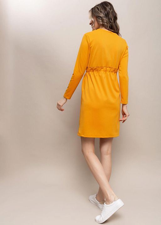 Платье "Уитни" для беременных и кормящих; цвет: шафран (ss21) 2