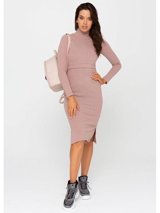 Платье для беременных и кормящих Анисия; цвет: пудровый 2 Платье для беременных и кормящих Анисия I Love Mum 2