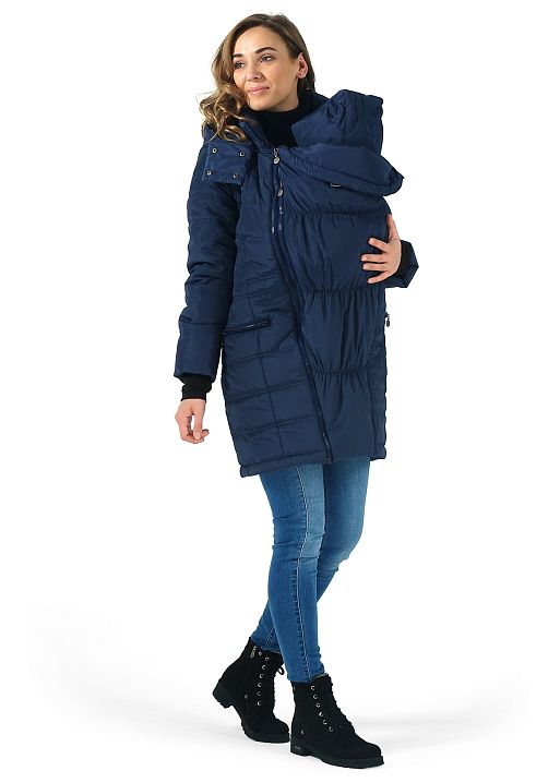 Куртка 3в1 зимн. Мадейра синяя для беременных и слингоношения I Love Mum 3