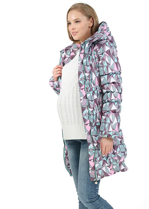 Куртка 3в1 зимн. Исландия геометрия орхидея для беременных и слингоношения (aw18) I Love Mum 1
