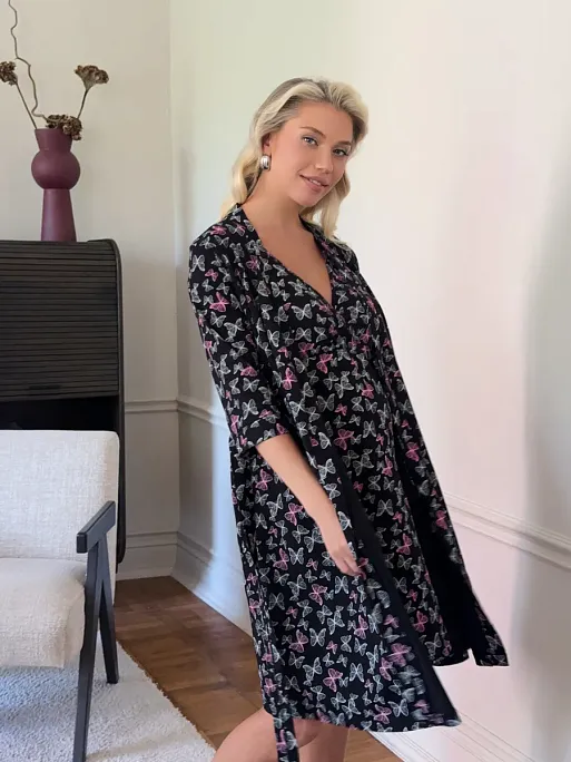 Сорочка и халат для беременных и кормящих в роддом I Love Mum 13