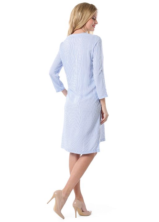 Платье Варно для беременных и кормящих голубой полосы I Love Mum 4