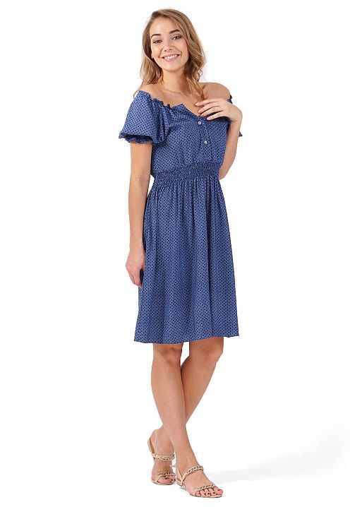 Платье Шарлотта для беременных и кормящих синий I Love Mum 2