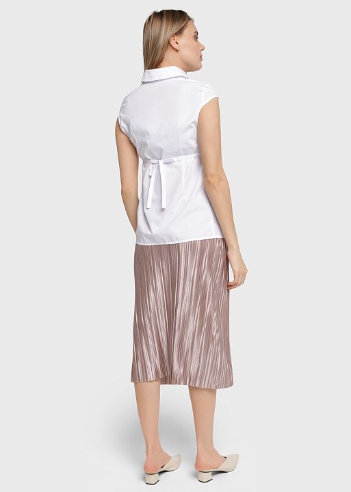 Летняя юбка плиссе с блестками на резинке для беременных Снежана I Love Mum 2