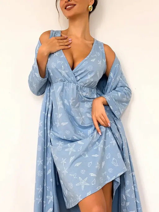 Халат и сорочка для беременных и кормящих в роддом I Love Mum 3