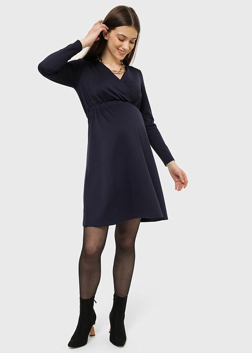 Платье "Уитни" для беременных и кормящих; цвет: синий (aw20) 1